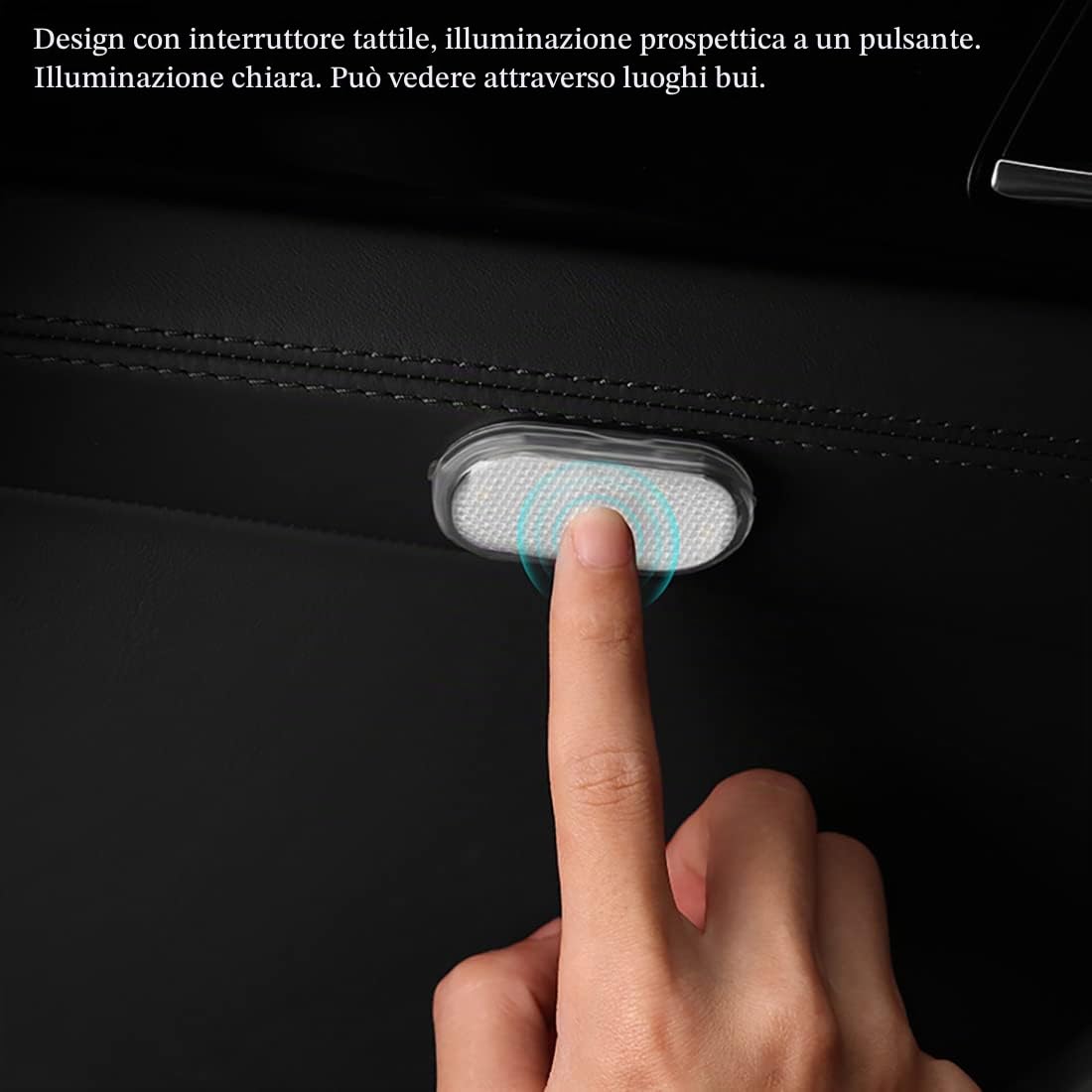 2 PCS auto ha condotto le luci interne,Illuminazione ambientale bianca interna,Luce di lettura interna auto ricaricabile USB