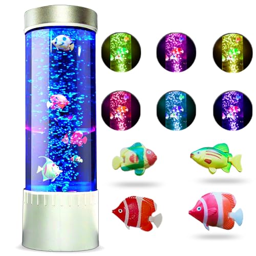 Brewish Bubble Fish Lamp | Desktop Sensory LED...