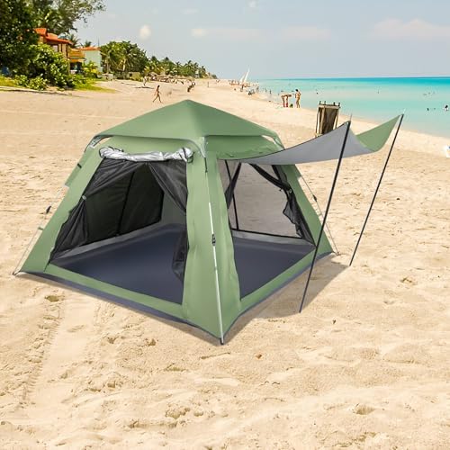 Carpa plegable impermeable para 4 personas para camping miniatura 2