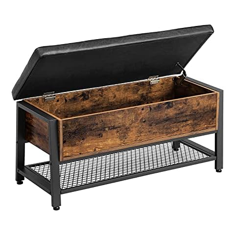 VASAGLE Industrial Storage Bench Cover