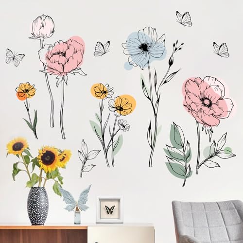 Vinilo Decorativo Floral Grande Mfault 35x12 in miniatura 6