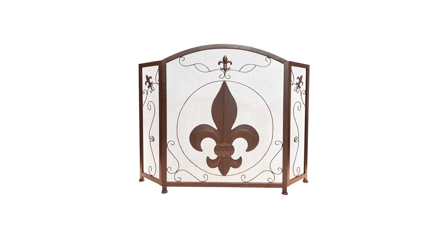 * vintage flame ୨୧ *リボン飾りの ヴィンテージ フレーム a Amazon.com: BestGiftEver 3-Panel Fireplace Screen Decorative