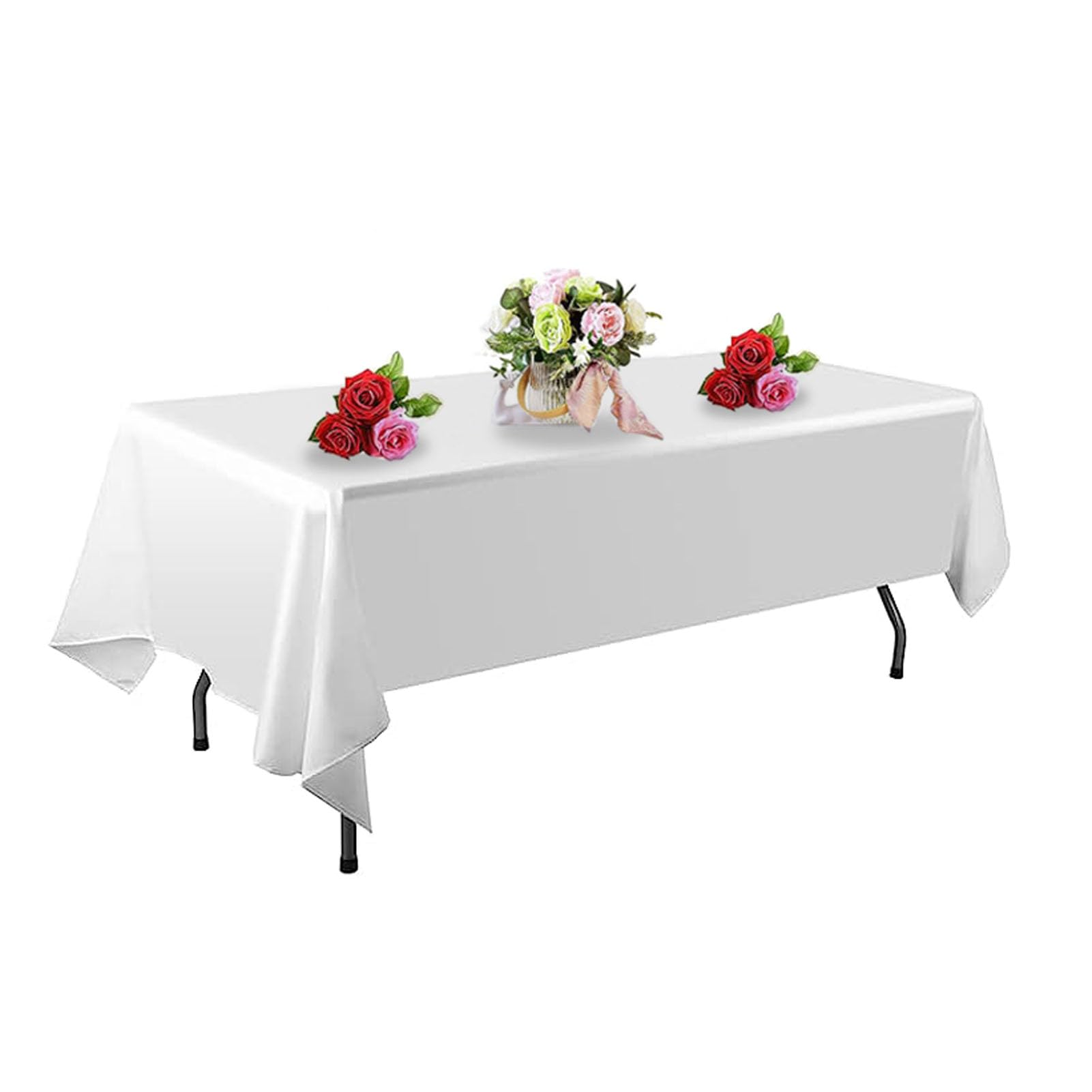 Sancua Lot De 6 Nappes Rectangulaires Blanches En Polyester