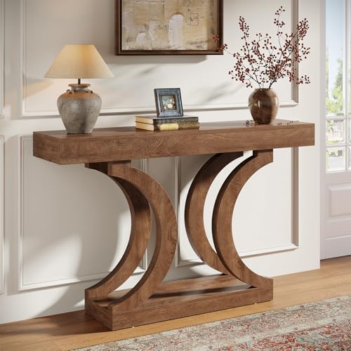 Tribesigns 43.31-Inch Farmhouse Console Table for Entryway, Unique Narrow Sofa