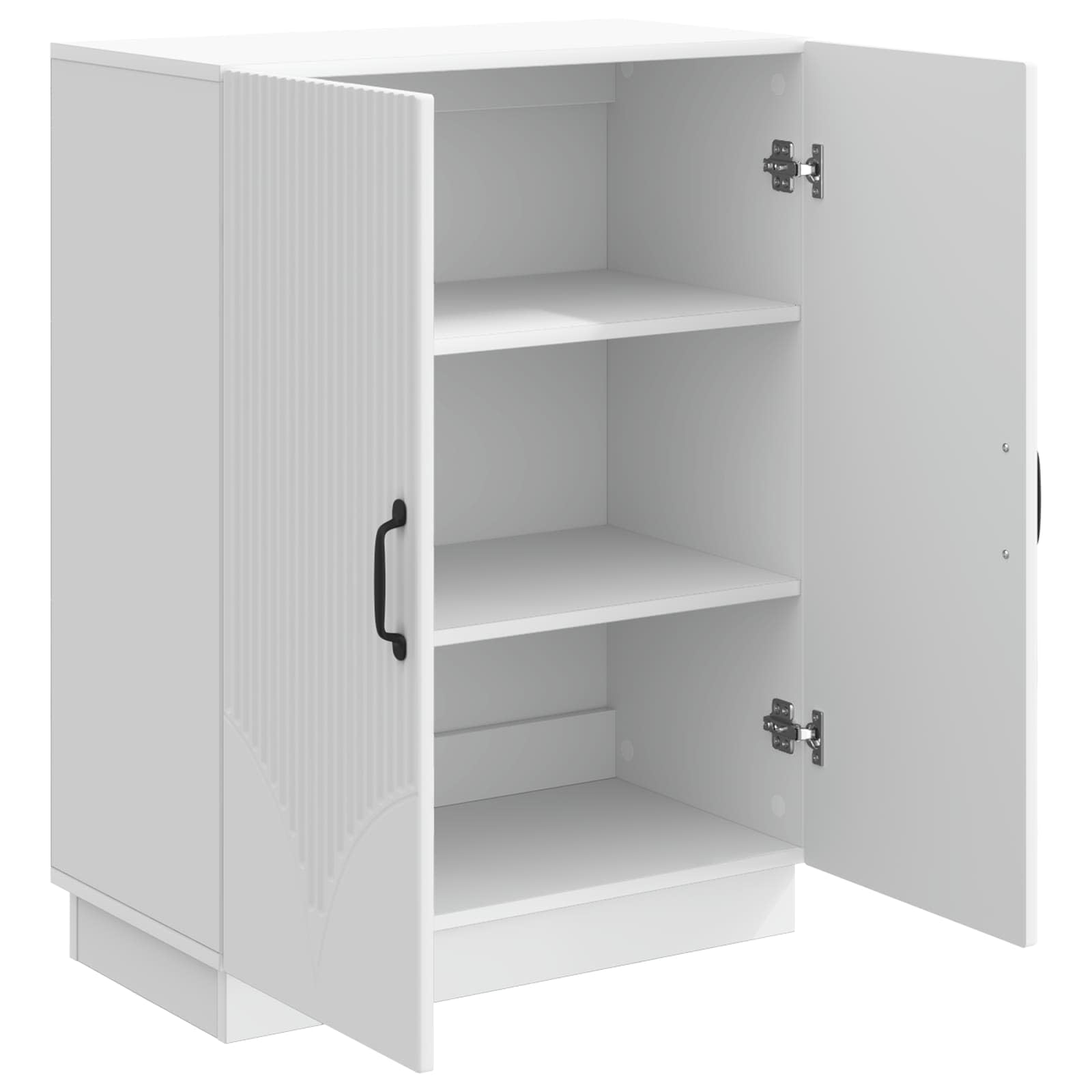 Générique Credenza bianca 66 x 34,5 x 87 cm Legno di Ingenierie | Scomparti e cassetti, portaoggetti stoviglie, cura panno umido, per sala da pranzo soggiorno cucina