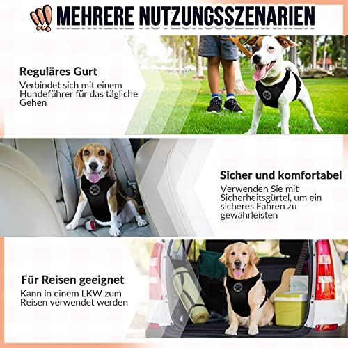 SlowTon Hundegeschirr für Hunde, No Pull Sicherheitsgeschirr Kleine Mittlere Hunde Brustgeschirr Dog Harness Weich Gepolstert Atmungsaktiv
