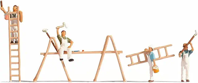 NOCH® Maler-Set 4 Figuren für H0 Modellbau - Handbemaltes Zubehör