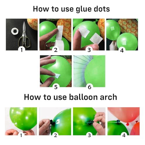 Image of Party Propz Birthday Decoration Items - 63 Pcs, Happy Birthday Decoration | Birthday Decorations for Girls | Pink Green Balloons for Bday Decoration | Birthday Banner(Cardstock)| Glue Dot, Arch Tape