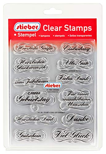 Tampons transparents Clear Stamps scrapbooking et loisirs créatifs texte allemand