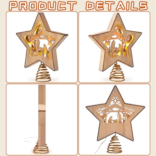 Ghostmagic Nativity Christmas Tree Star Topper Lighted thumb #3