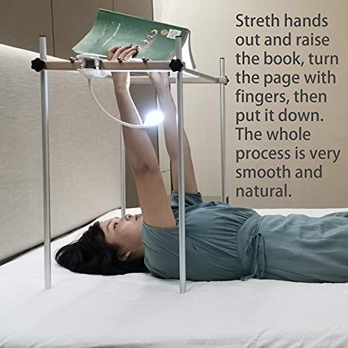 Image of Reading Stand for Lying Flat on Bed | Supine Reading Book Stand Book Rest /Tablet Support (Without LED Lamp and Phone Bracket)
