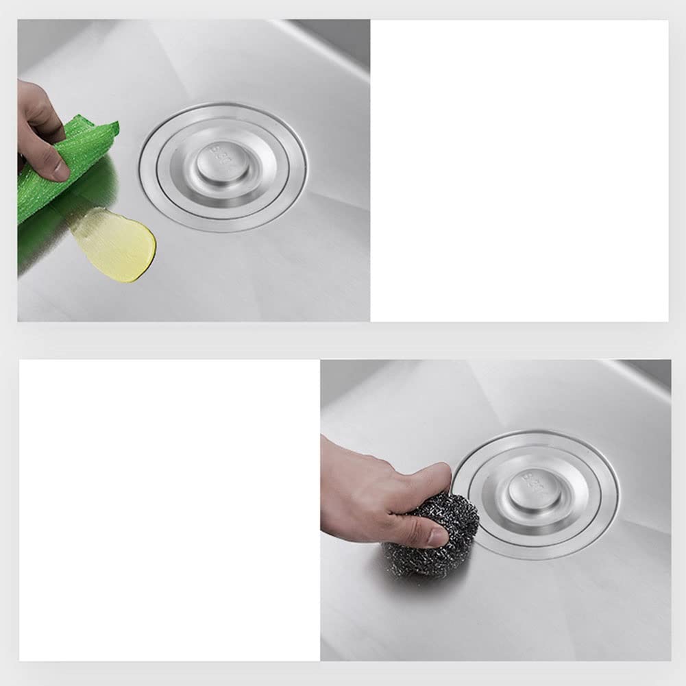 Lave-Vaisselle Intégré, Lavabo Monobloc Épais, Design d'angle en R, Capacité Accrue, Large Bonde De Vidange, Moulage Monobloc, Structure Robuste(Argent - 47 X 35 Cm)