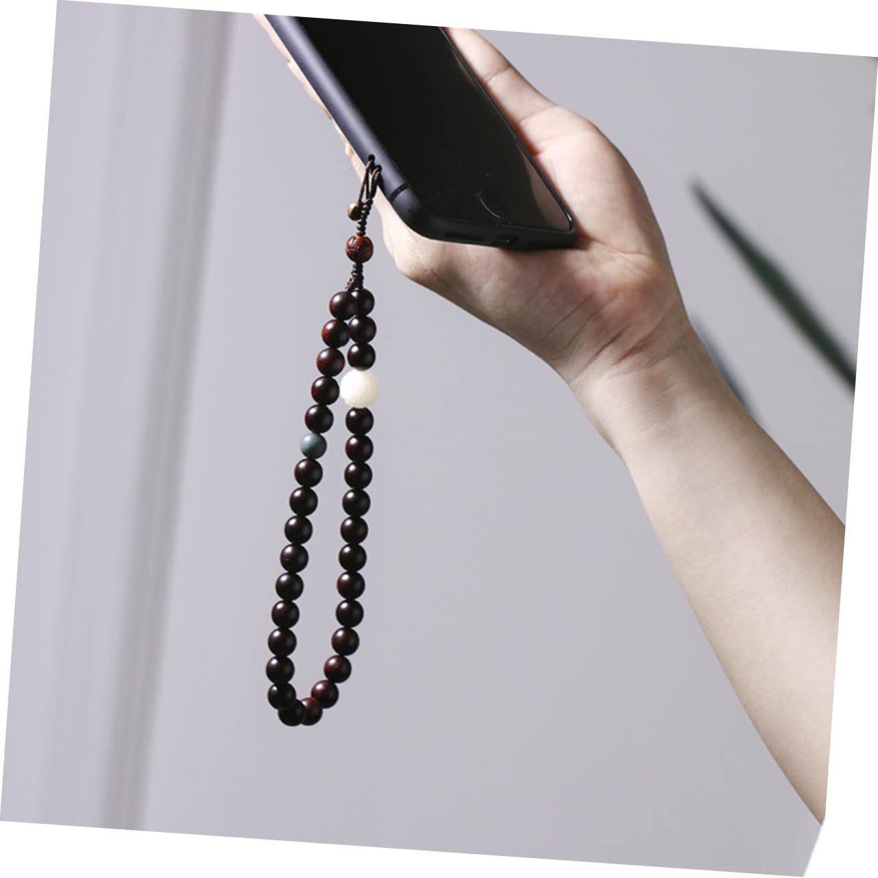 2 cadenas para teléfono móvil, correa de muñeca, cuentas chinas, cordón para teléfono celular, cordón para teléfono celular, cadena de mano, cadena de teléfono celular, cuerda de jade de