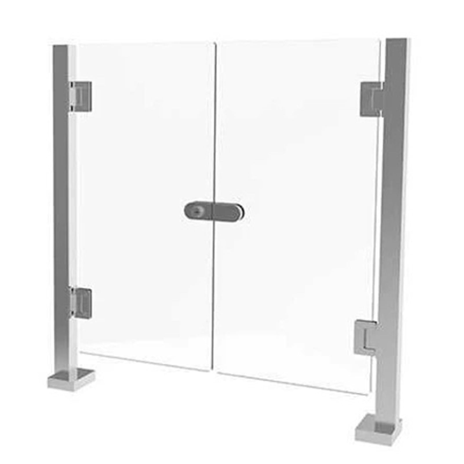 Barrera de Seguridad para Puertas batientes de supermercado, barandilla de acrílico para accesos Interiores, Control de Acceso a fábricas y Parques (160x98cm) - Protecció