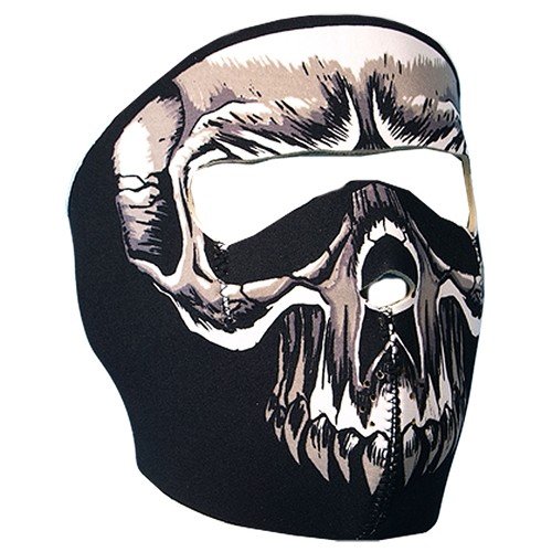 Maschera Neoprene Dark Skull Full Face Mask - Taglia Unica Regolabile - Moto Airsoft Paintball