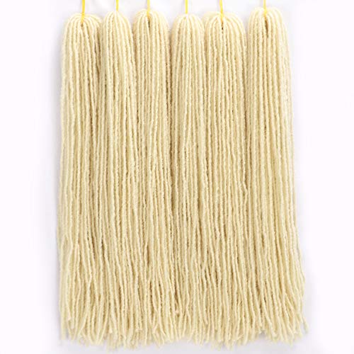 GX Beauty 5Pcs Micro Goddess Locs Crochet Hair Straight Faux Locs Braids 18Inch Goddess Sister Locs Crochet Braiding Hair Extensions(613#)