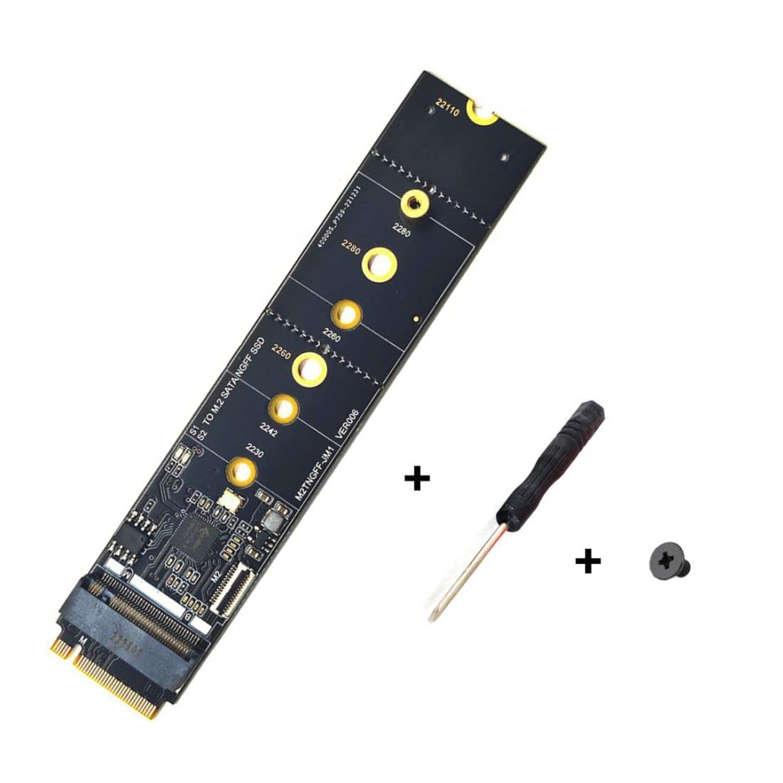 chenyang Adaptador convertidor de tarjeta de expansión M.2 SSD SATA NGFF B+M a NVME M-Key JMB582 Chipset para placa base 2230/2242/2260/2280/22110