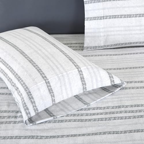 Elegant Comfort Softest and Coziest 6-Piece Sheet Set - 1500 Premium Hotel Quality Microfiber - Deep Pocket, Wrinkle Resistant 6-Piece Floral Bed Sheet Set, California King, Traci Gray