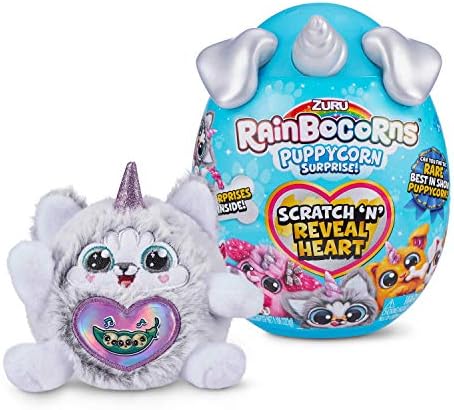 Rainbocorns Sparkle Heart Surprise Series 3, Puppycorn Surprise, Trixie the Daschund - Collectible Plush - 7 Layers of Surprises, Scratch and Reveal Heart, Ages 3+ (Daschund)