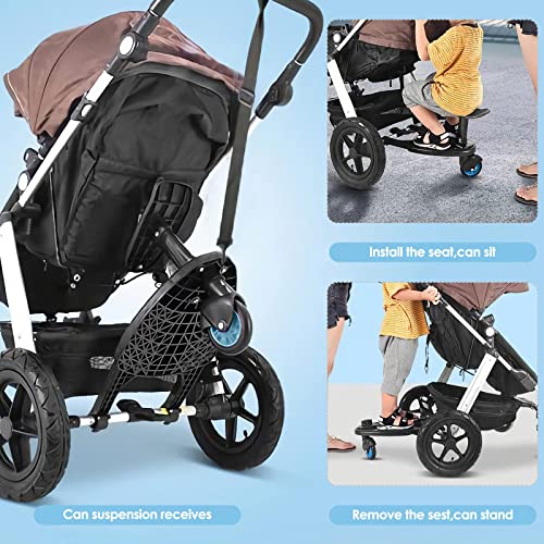 Buggy Board, SEAAN Walking Foot Kinderwagen Universal Sitzen Stehen Tragbar, Komfortabel und Sicher Kinderwagen Zubehör (2-6 Jahre, 25 Kg)