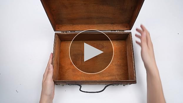 Amazon.com: Fabater Wooden Suitcase, Wooden Chest Wood Storage Box