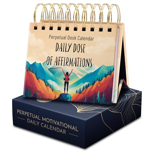 Daily Affirmations for Women Perpetual Flip Calendar with 366 Positive Affirmations and Colorful Art Affirmation Gifts Self Care Desk Decor Inspirational Office Accessories Motivational