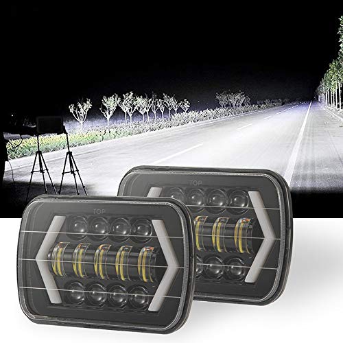 5x7 LED-Scheinwerfer 3000W 6000K High Low Beam LED Sealed-Beam-Scheinwerfer 2ST-Projektor LED-Scheinwerfer mit Drl für Wrangler Yj Cherokee Xj