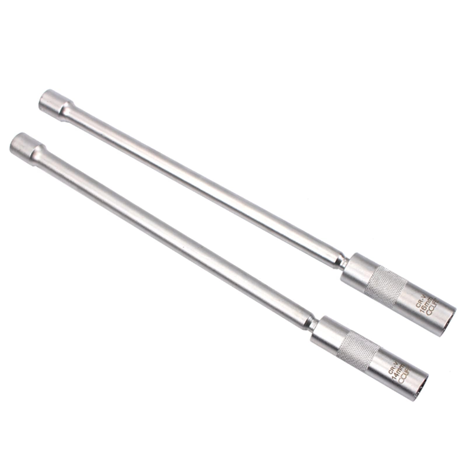 CCLIFE 2-częściowy magnetyczny klucz do świecy zapłonowej 3/8", świece żarowe, przegub, klucz wkładka, narzędzie SW 14 mm 16 mm ekstra długie 310 mm