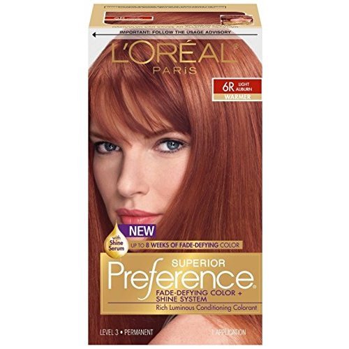 L'Oreal Superior Preference, 6R Light Auburn, Warmer 1 ea (Pack of 9)