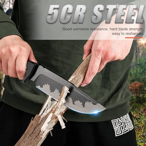 Fixed-Blade-Tactical-Knife-Full-Tang-Military-Survival-Hunting-Knife-with-Sheath-Outdoor-Bushcraft-Knife-for-Camping-Hiking-Gift-for-Dad-Husband-Men