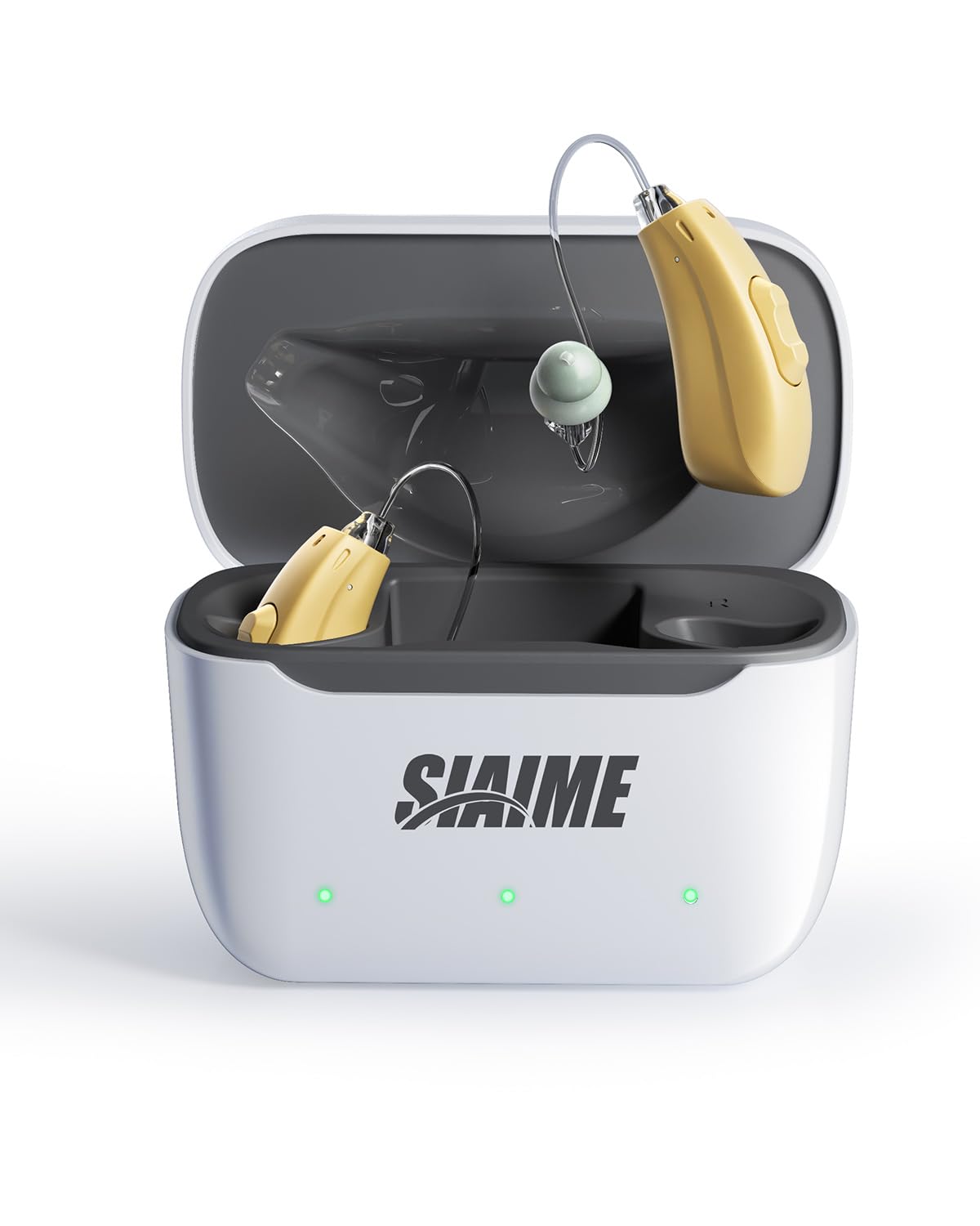 Hearing Aids for Seniors Rechargeable Invisible Behind The Ear Design with 24H Battery DSP Noise Reduction OTC Hearing Aids for Mild to Moderate