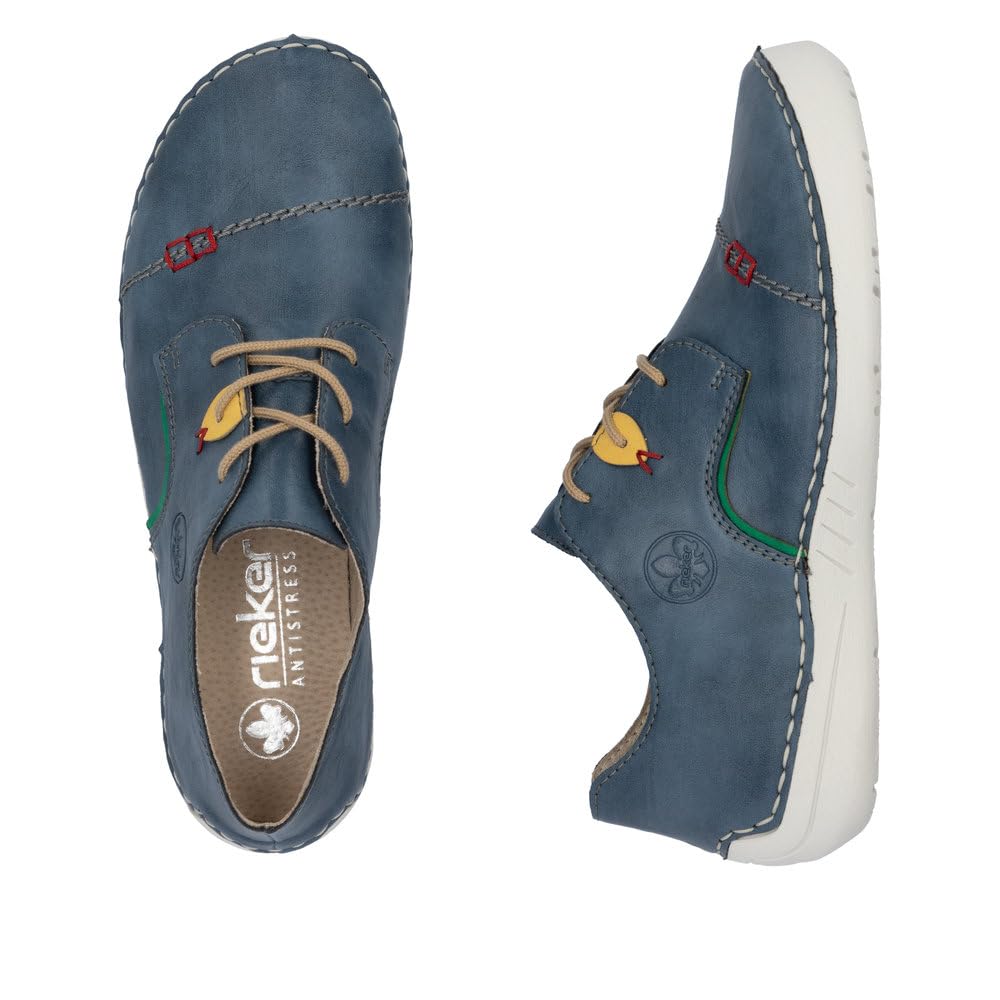 Rieker Femme Chaussures à Lacets 52528, Dame Chaussures Confortables