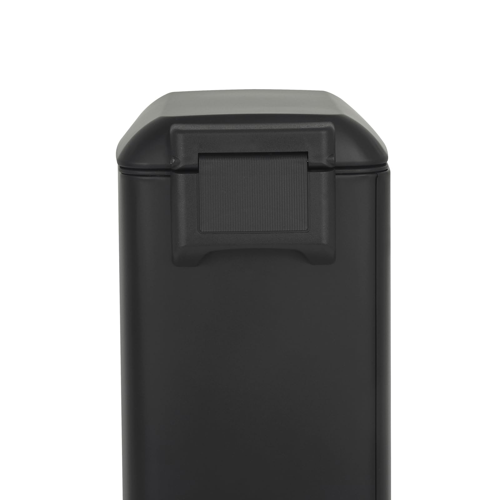 SVITA TS20 Mülleimer Treteimer 20l Kunststoff Softclose-Deckel rechteckig Schwarz