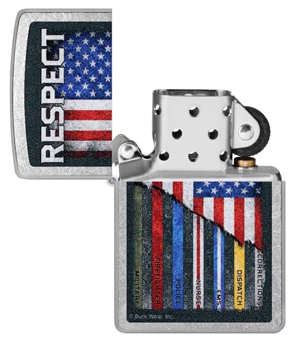 Encendedor Zippo Buck Wear Diseño Street Chrome miniatura 4