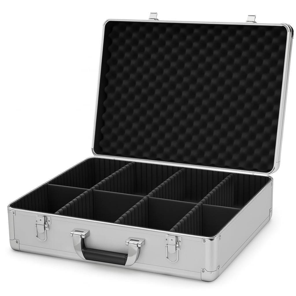 CD-Flightcase für 120 CDs Aufbewahrungskoffer DJ Karaoke Home Loft Box Secure