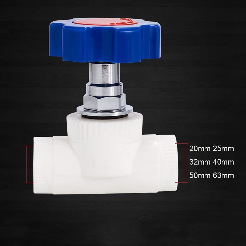 Accesorios de tubería de plástico, conectores de tubería de agua PPR, 1 válvula de bola de 20-160 mm, válvula de núcleo de acero PPR de 20-63 mm de diámetro interior, válvula de interruptor de control