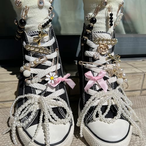 Shoe Charms for Sneaker Fashion Charm for Socks Junk Socks Charms Safety Pins Brooches and Pins for Women Jewelry Charm Kit Suitable for Christmas Gifts4