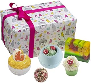 Bomb Cosmetics Into the Woods Handmade Wrapped Bath & Body Gift Pack, Contains 5-Pieces, 500g