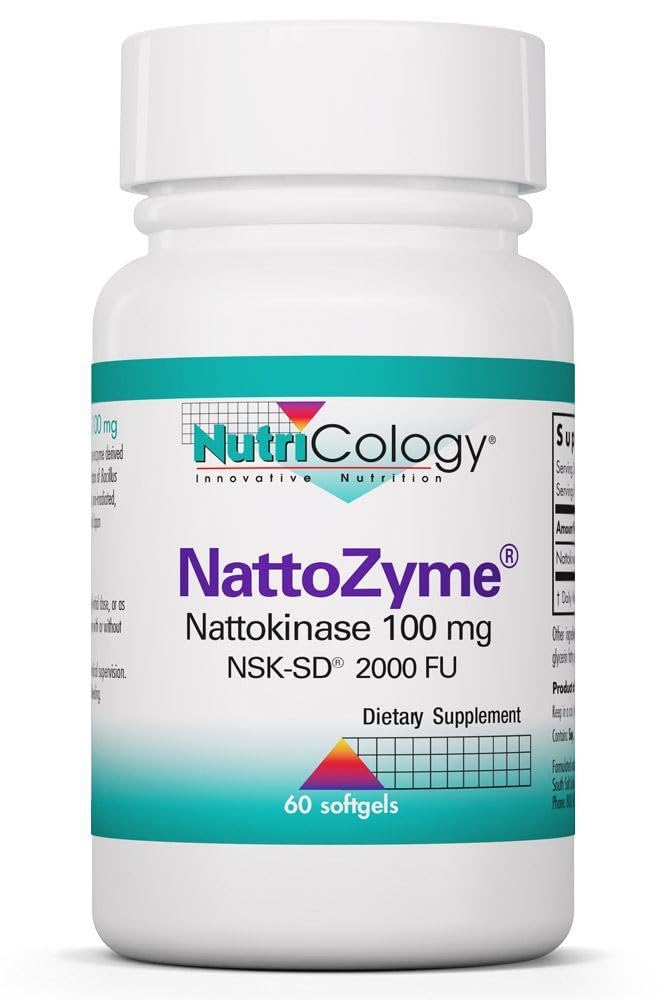 nutric Technology nattozyme, nattokinase 100 mg,, NSK de SD 2000 Fu, 60 Soft GELS