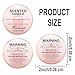 100 Pack 2 Inch Candle Hang Tags Handmade with Love Scented Candle Labels - Pink Scented Candle Packaging Tag Warning Labels for Candle Making Handmade Gifts, and Party Favors