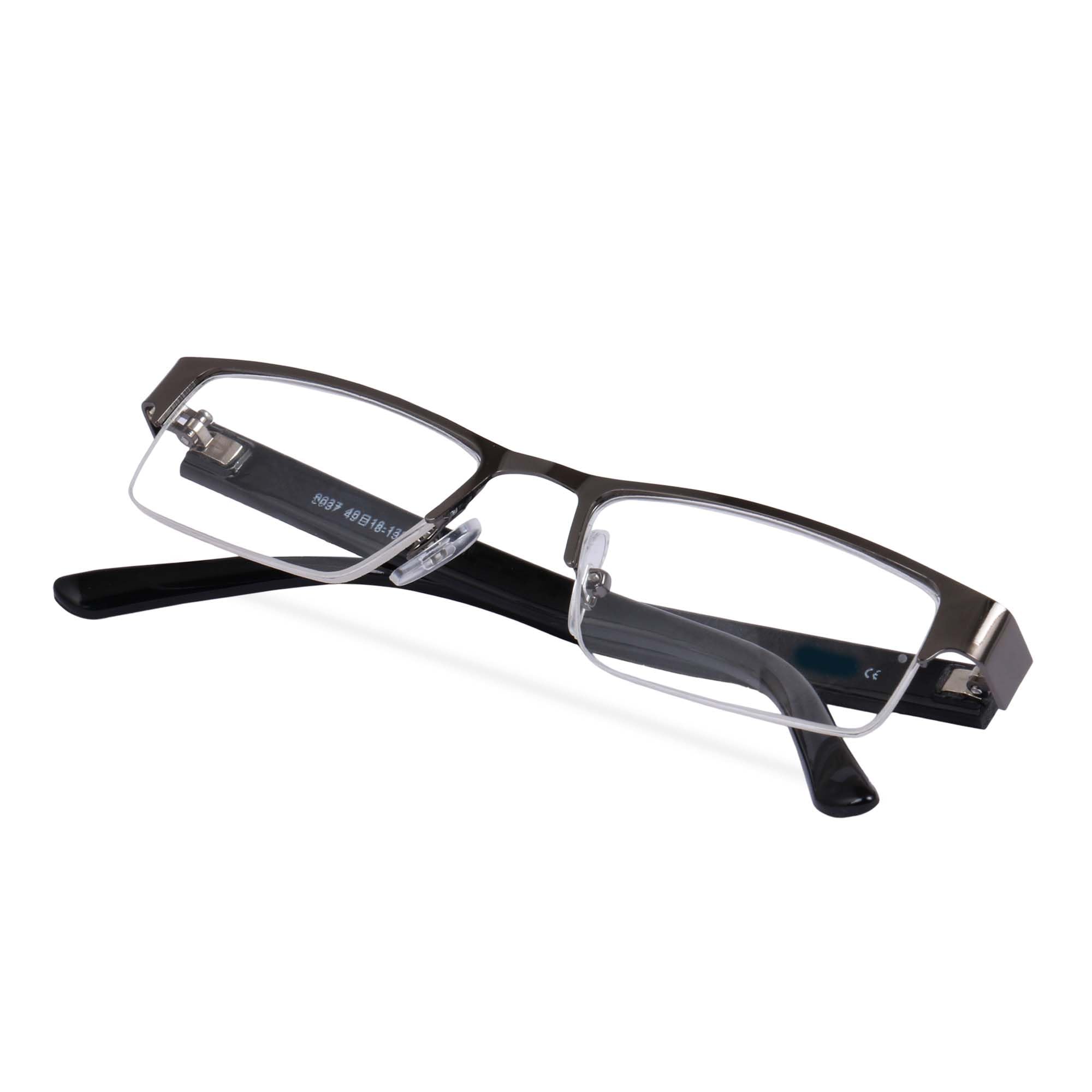 Freddy Half Rim Reading Glasses | Metal Frame |Unisex | Full-Rim Spring Temple Glasses for All Face Shapes | Comfortable +1.00 +1.25 +1.50 +1.75 +2.00 +2.25 +2.50 +2.75 +3.00