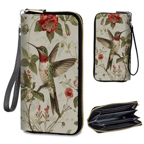 Image of Womens Wallet PU Leather Wristlet Wallets for Women, Large Capacity Lady Fashion Wallet Card Holder Zipper Wallet
