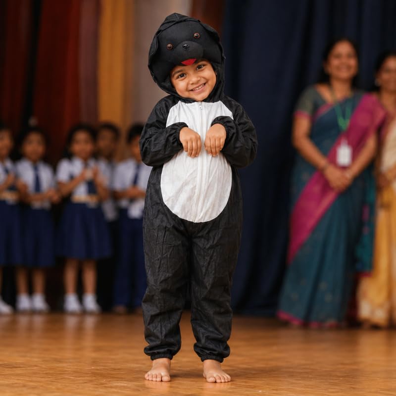 Image of Animal Costume for Kids | Plush Fancy Dress Costume for Boys & Girls |School Fancy Dress, Annual Day, Jungle Theme, Role Play, Halloween & Birthday Party