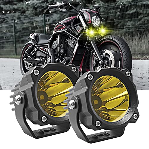 値下げ！H.P DECO チェスト イエロー フォグランプ イエロー 黄色 広角 LED 左右セット バイクパーツ