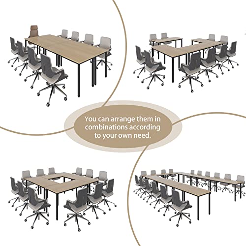 8FT Rectangular Meeting Table Set for Modern Offices (4PCS)