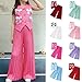 Girls Summer Clothing Set Cute Bow Sleeveless Button Up Blazer Vest with Pleated Wide Leg Pants 2 Piece Outfits for 2-9 Years