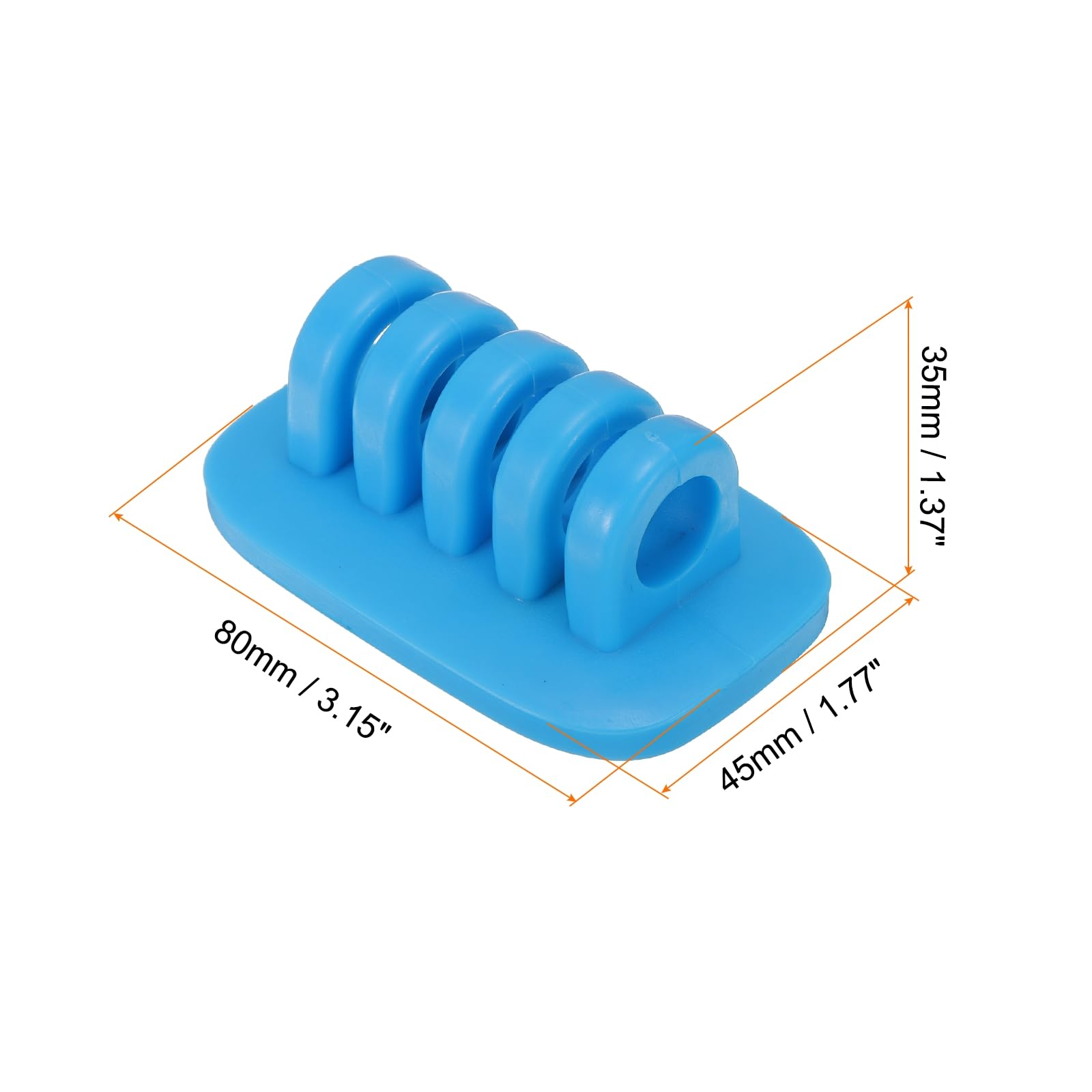 HARFINGTON Cable Clips Silicone Cable for Cord Organizer Cable Clips Bedroom Nightstand Wire Desk Table Accessories Office Spaces Car, Blue