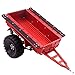 Rimorchio del camion dell'automobile della scala 1/10, rimorchio del supporto dell'attacco del rimorchio del metallo RC Giocattolo dell'automobile della traccia con due pneumatici di gomma(Rosso)