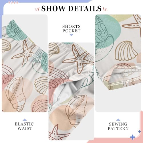 ZZKKO Shells Starfish Boys Pants for Kids Jogger Pants with Pockets S-XL4