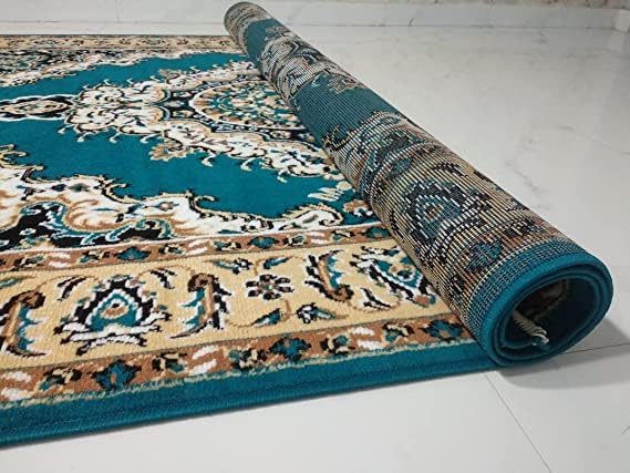 Image of Soft Washable Beautiful Acrylic Rugs for Home Decor Living Room 5x7 feet (150 x 200 CM) Super Blue